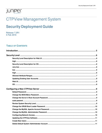 CTPView Management System - Juniper Networks