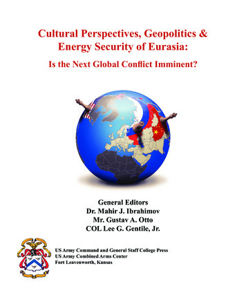 Cultural Perspectives, Geopolitics & Energy Security Of Eurasia