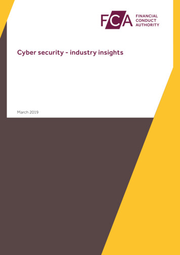 Cyber Security - Industry Insights - FCA
