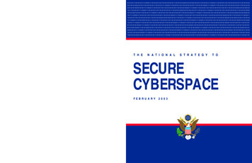 The National Strategy To Secure Cyberspace - Cisa