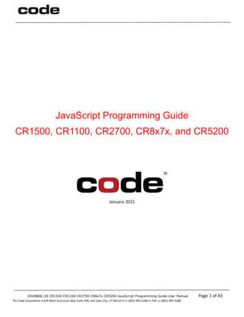 JavaScript Programming Guide - Code Corporation