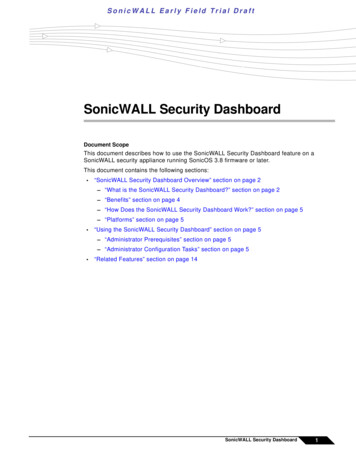 SonicWALL Security Dashboard