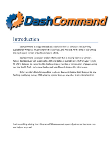 DashCommand Users Manual - Palmer Performance