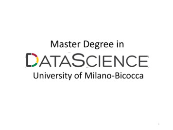 Master Degree In - Data Science