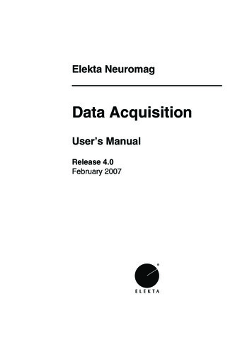 Data Acquisition: User’s Manual