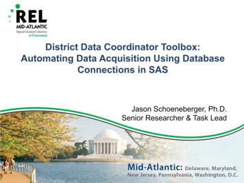 District Data Coordinator Toolbox: Automating Data .