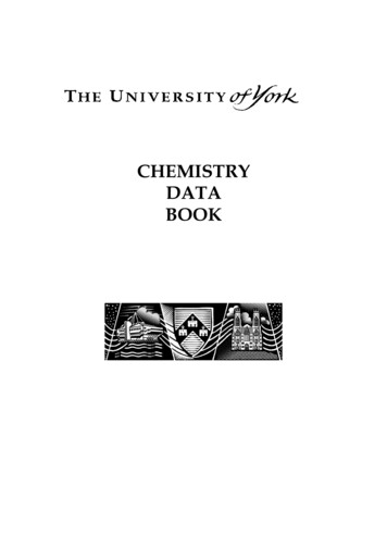 CHEMISTRY DATA BOOK - University Of York