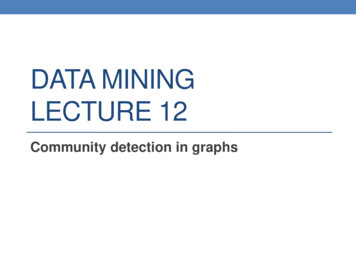 Data Mining Lecture 12 - Πανεπιστήμιο Ιωαννίνων