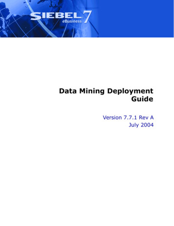 Data Mining Deployment Guide - Oracle