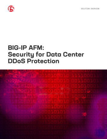 BIG-IP AFM: Security For Data Center DDoS Protection - F5