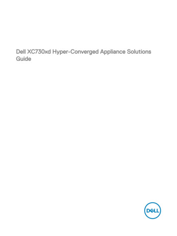 Dell XC730xd Hyper-Converged Appliance Solutions Guide