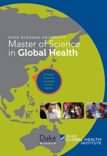 Duke Kunshan University Master Of Science In Global Health