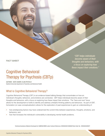 Cognitive Behavioral Therapy For Psychosis (CBTp)