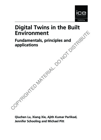 Digital Twins In The Built Environment - Icebookshop 