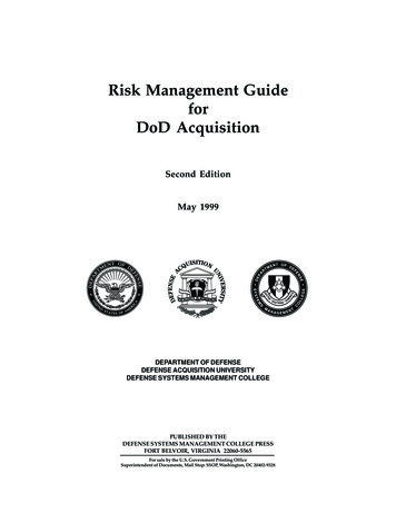 Risk Management Guide For DoD Acquisition - Mitre Corporation