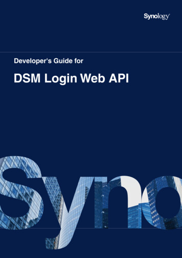 DSM Login Web API Guide - Global. .synology 