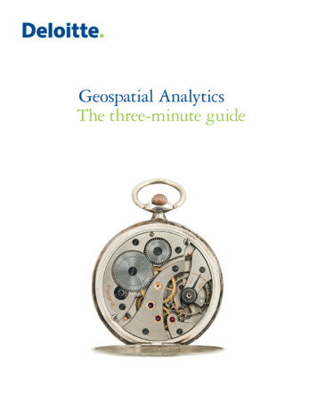 Geospatial Analytics The Three-minute Guide - Deloitte