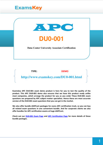 DU0-001 Exam - Data Center University Associate Certification