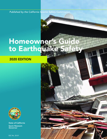 Homeowner's Guide To Earthquake Safety - Disclosure Source