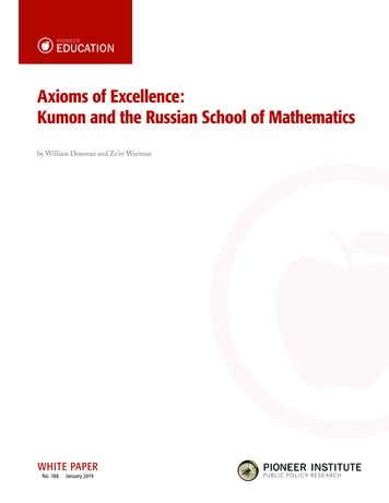 Axioms Of Excellence: Kumon And The Russian School Of .