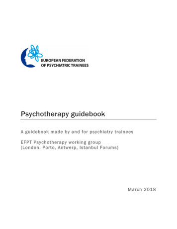 Psychotherapy Guidebook - European Federation Of .