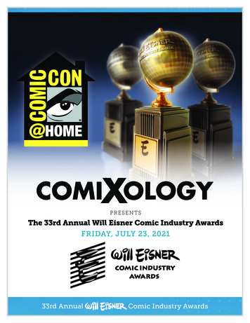 PRESENTS The 33rd Annual Will Eisner Comic Industry Awards