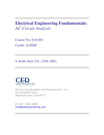 Electrical Engineering Fundamentals: AC Circuit Analysis