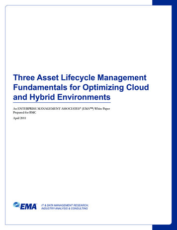 Three Asset Lifecycle Management Fundamentals . - Enterprise Management