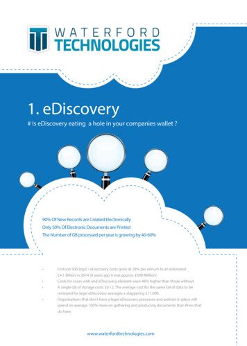 1. EDiscovery - Waterford Technologies