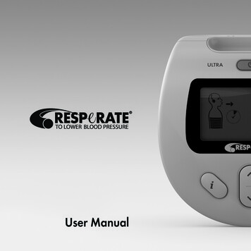 User Manual - RESPeRATE To Lower Blood Pressure