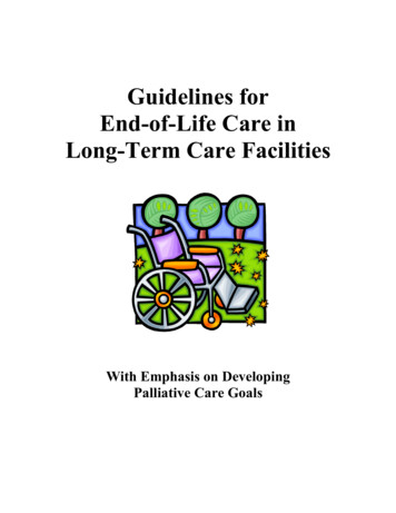 Guidelines For End-of-Life Care In Long-Term Care Facilities