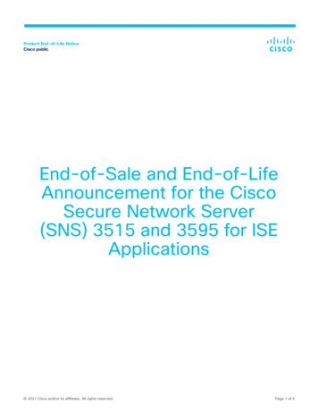 End-of-Sale And End-of-Life Announcement For The Cisco Secure Network .