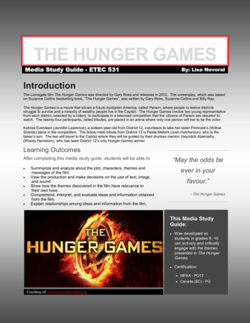 THE HUNGER GAMES - Weebly