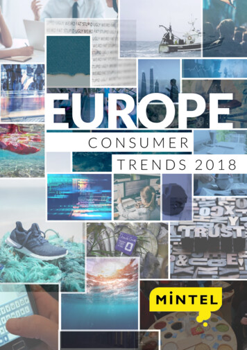 EUROPE - Mintel Reports: Consumer Market Analysis