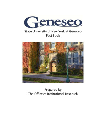 State University Of New York At Geneseo Fact Book