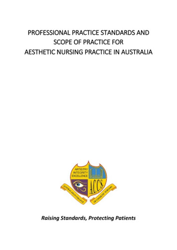 Professional Practice Standards And Scope Of Practice For Aesthetic .
