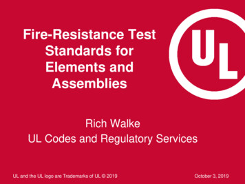 Fire Resistance Test Standards For Elements And Assemblies