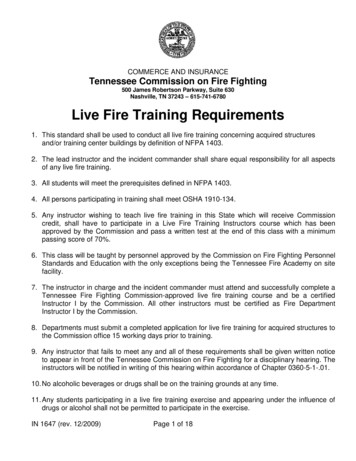 Live Fire Training Requirements