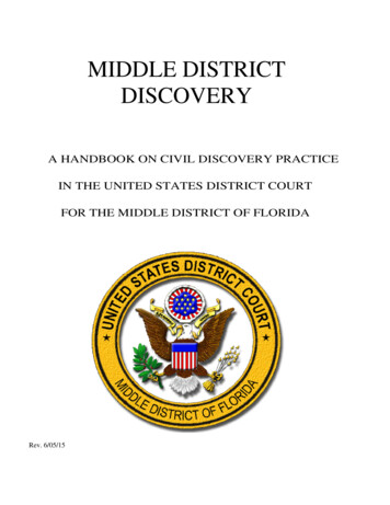 MIDDLE DISTRICT DISCOVERY - United States District Court