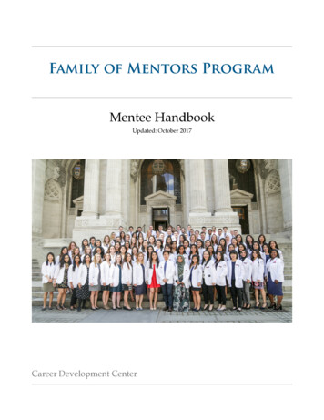 FMP Mentee Handbook 10.10 - SUNY College Of Optometry