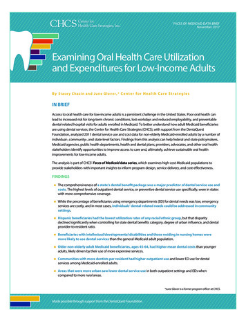 Examining Oral Health Care Utilization And Expenditures .