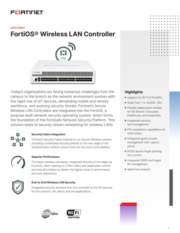 FortiOS Wireless LAN Controller Data Sheet