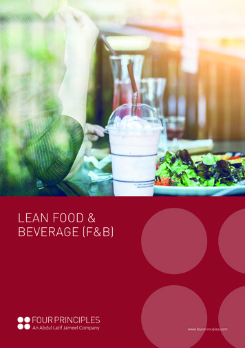 LEAN FOOD & BEVERAGE (F&B) - Lean Management Experts