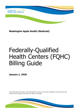 Federally-Qualified Health Centers (FQHC) Billing Guide - Wa