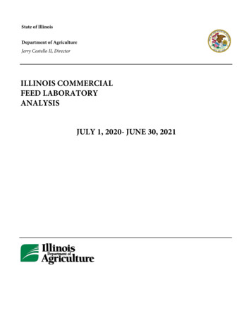ILLINOIS COMMERCIAL FEED LABORATORY ANALYSIS JULY 1, 