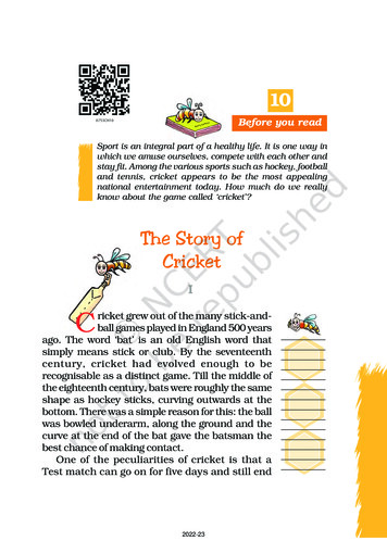 (10) The Story Of Cricket - NCERT