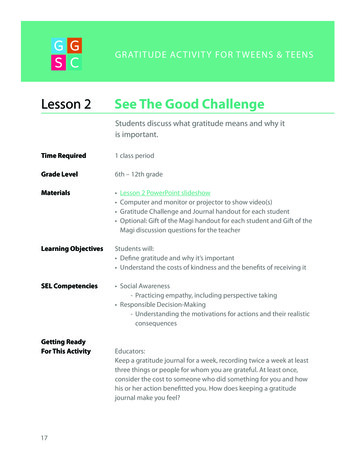 Lesson 2 See The Good Challenge - University Of California .