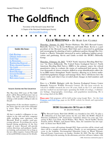 January/February 2022 Volume 50, Issue 3 The Goldfinch