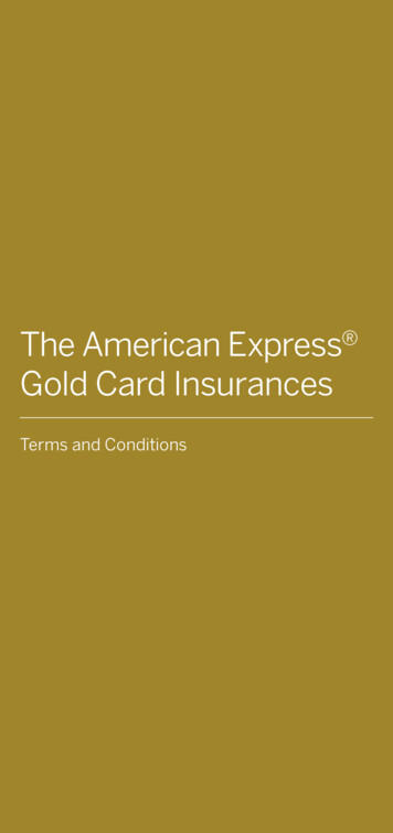 The American Express Gold Card Insurances