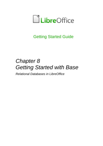 Chapter 8 Getting Started With Base - LibreOffice